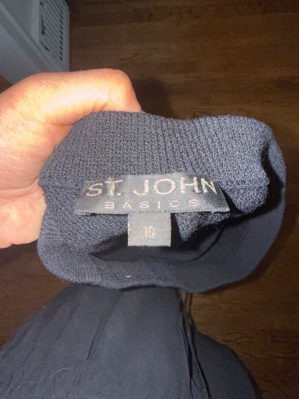 St. John Basics Black Knit Midi Skirt Size 10 - Picture 3 of 3